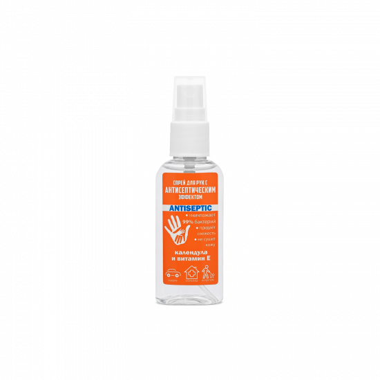 Hand spray with antiseptic effect with calendula extract and vitamin E, bottle 50 ml