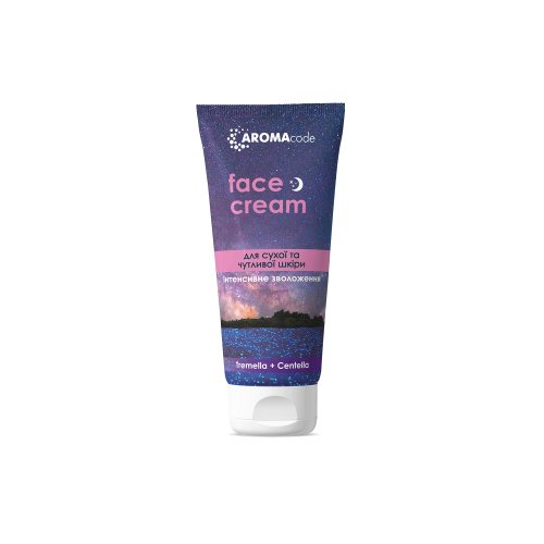 Крем для обличчя та зони декольте «AROMAcode» для сухої та чутливої шкіри нічний - інтенсивне  зволоження, 70 г Крем для обличчя та зони декольте «AROMAcode» для сухої та чутливої шкіри нічний - інтенсивне  зволоження, 70 г