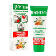 Cream-balm with sea buckthorn and chamomile oil for household and sunburns, frostbite «Celitel», 70 g 