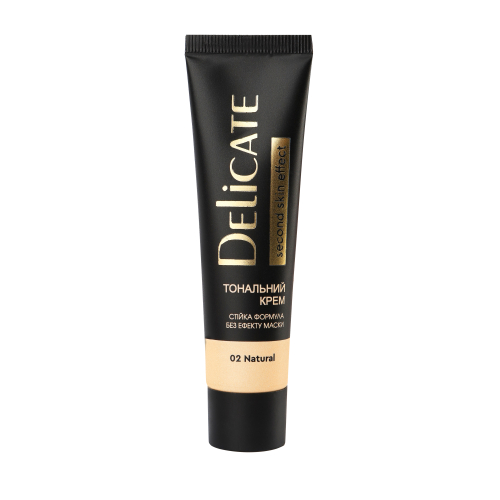 Крем тональний «Delicate», тон 02 natural/натуральний, 35ml Крем тональний «Delicate», тон 02 natural/натуральний, 35ml