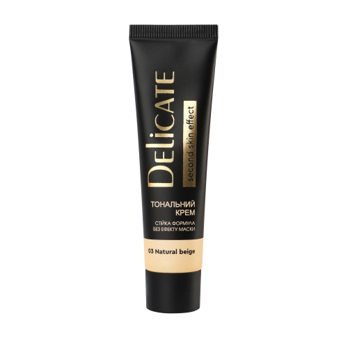 Крем тональний «Delicate», тон 03 natural beige/натуральний бежевий, 35ml Крем тональний «Delicate», тон 03 natural beige/натуральний бежевий, 35ml