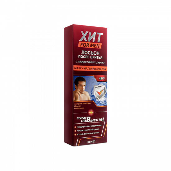 After shave lotion with tea tree oil "HIT for men", 100 ml After shave lotion with tea tree oil "HIT for men", 100 ml