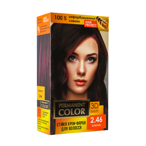 Крем-фарба для волосся з окислювачем «Permanent Color» тон «Божоле» № 2.46 Крем-фарба для волосся з окислювачем «Permanent Color» тон «Божоле» № 2.46