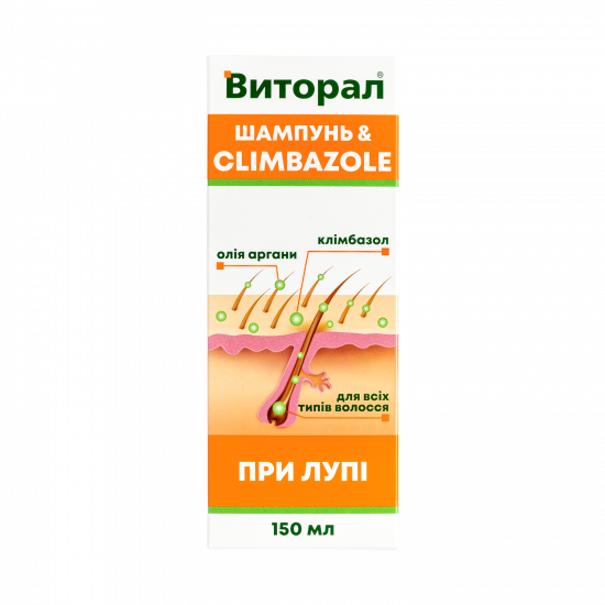 Shampoo for dandruff with climbazole "VITORAL" for all hair types, 150 ml Shampoo for dandruff with climbazole "VITORAL" for all hair types, 150 ml