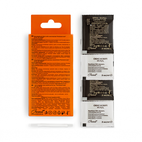 Cream-paint for eyebrows and eyelashes "Permanent Color" with an oxidizer, tone graphite (1.00) Cream-paint for eyebrows and eyelashes "Permanent Color" with an oxidizer, tone graphite (1.00)